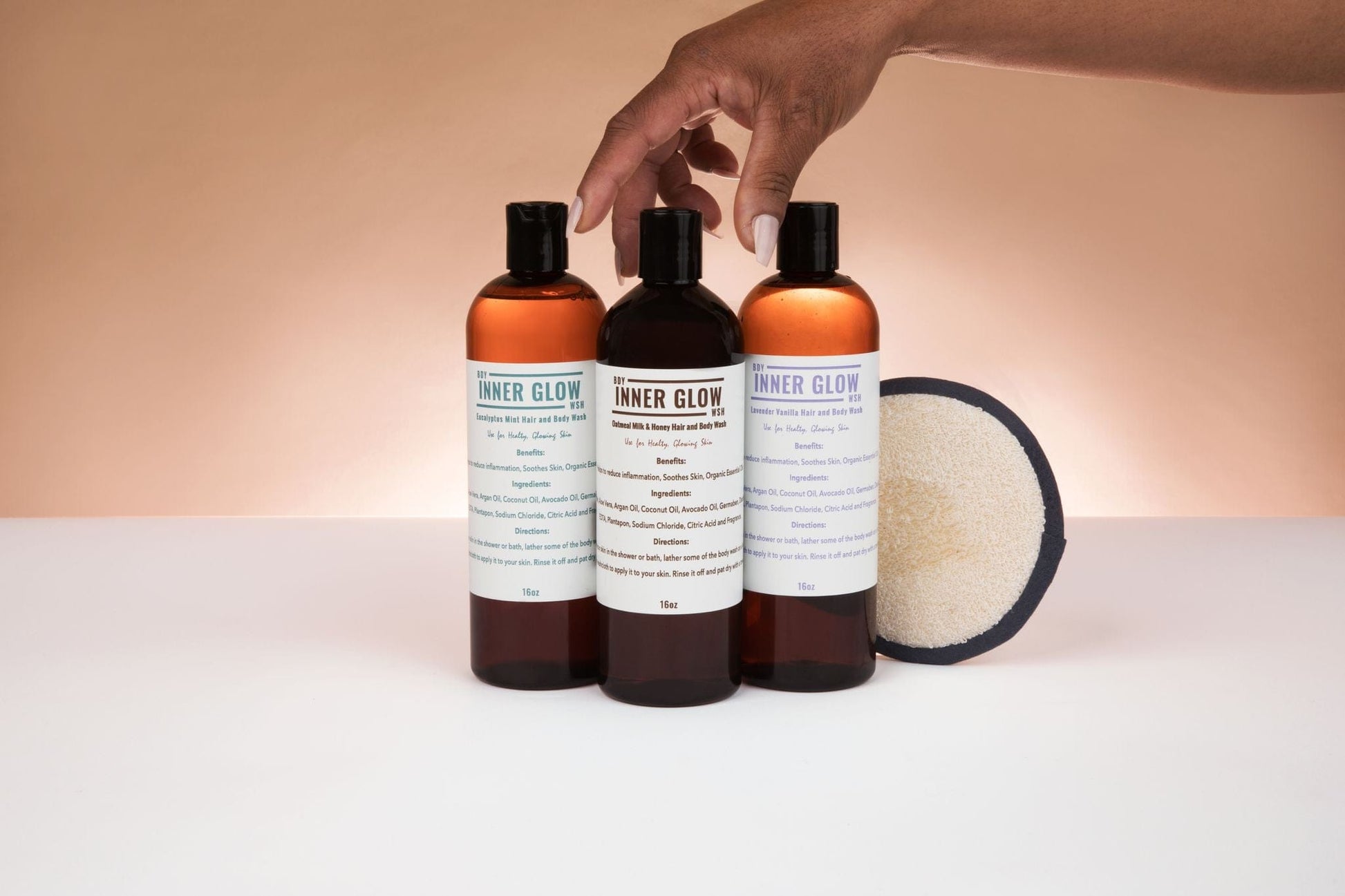 NEW* Inner Glow Life Oatmeal, Milk + Honey Body Wash- 16oz.