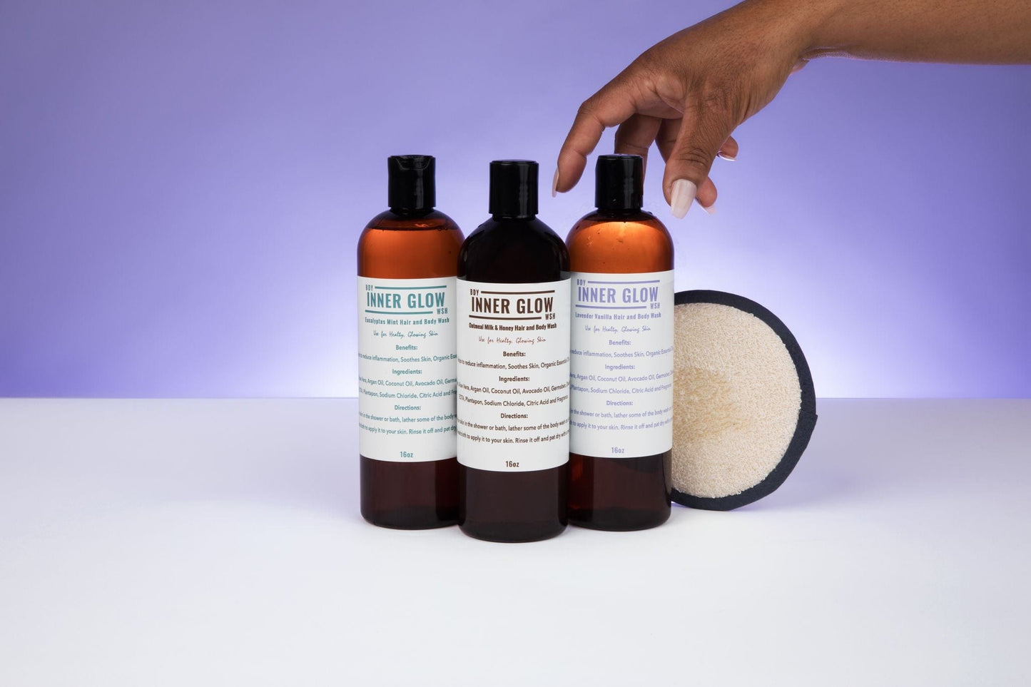 NEW* Inner Glow Life Lavender Vanilla Body Wash- 16oz.