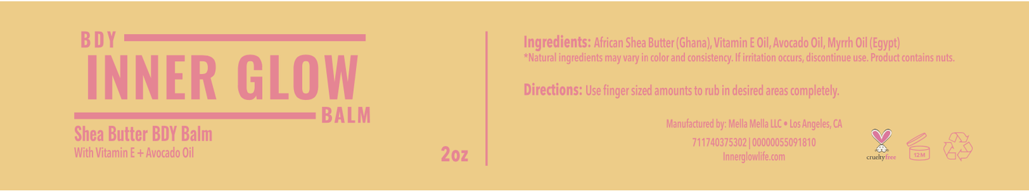 Inner Glow Life Shea Butter BDY Balm- 2oz.
