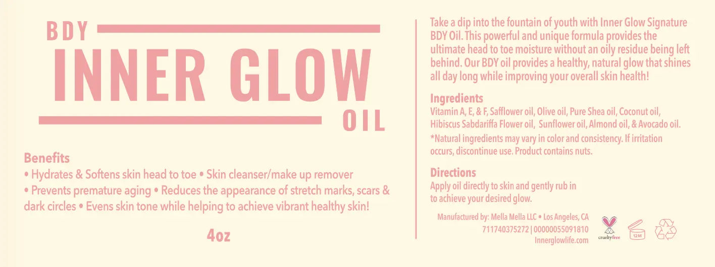 Inner Glow Life Signature BDY Oil - 4oz.