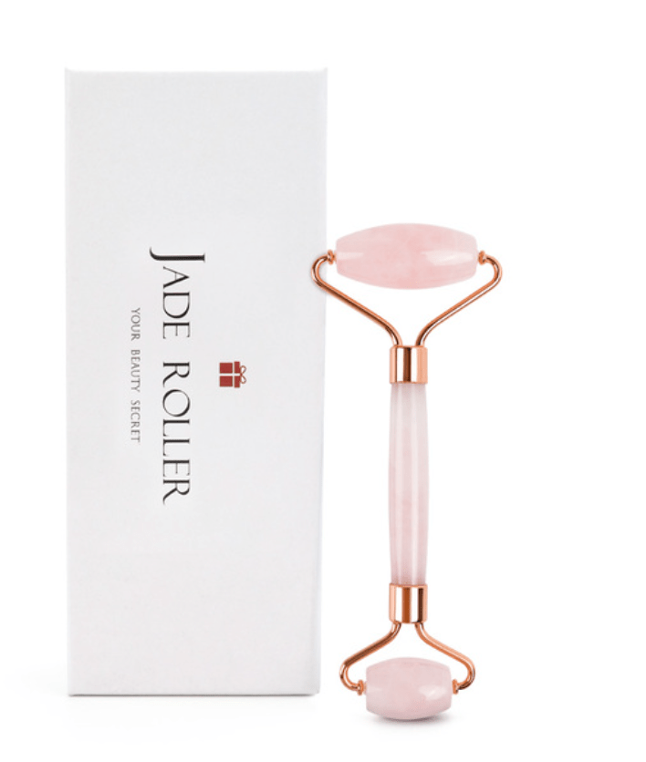 Inner Glow Therapeautic Face Massage Jade Roller OR Rose Quartz Natural Stone Crystal Slimmer.