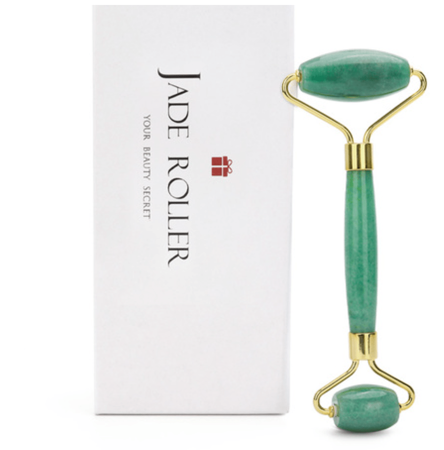 Inner Glow Therapeautic Face Massage Jade Roller OR Rose Quartz Natural Stone Crystal Slimmer.