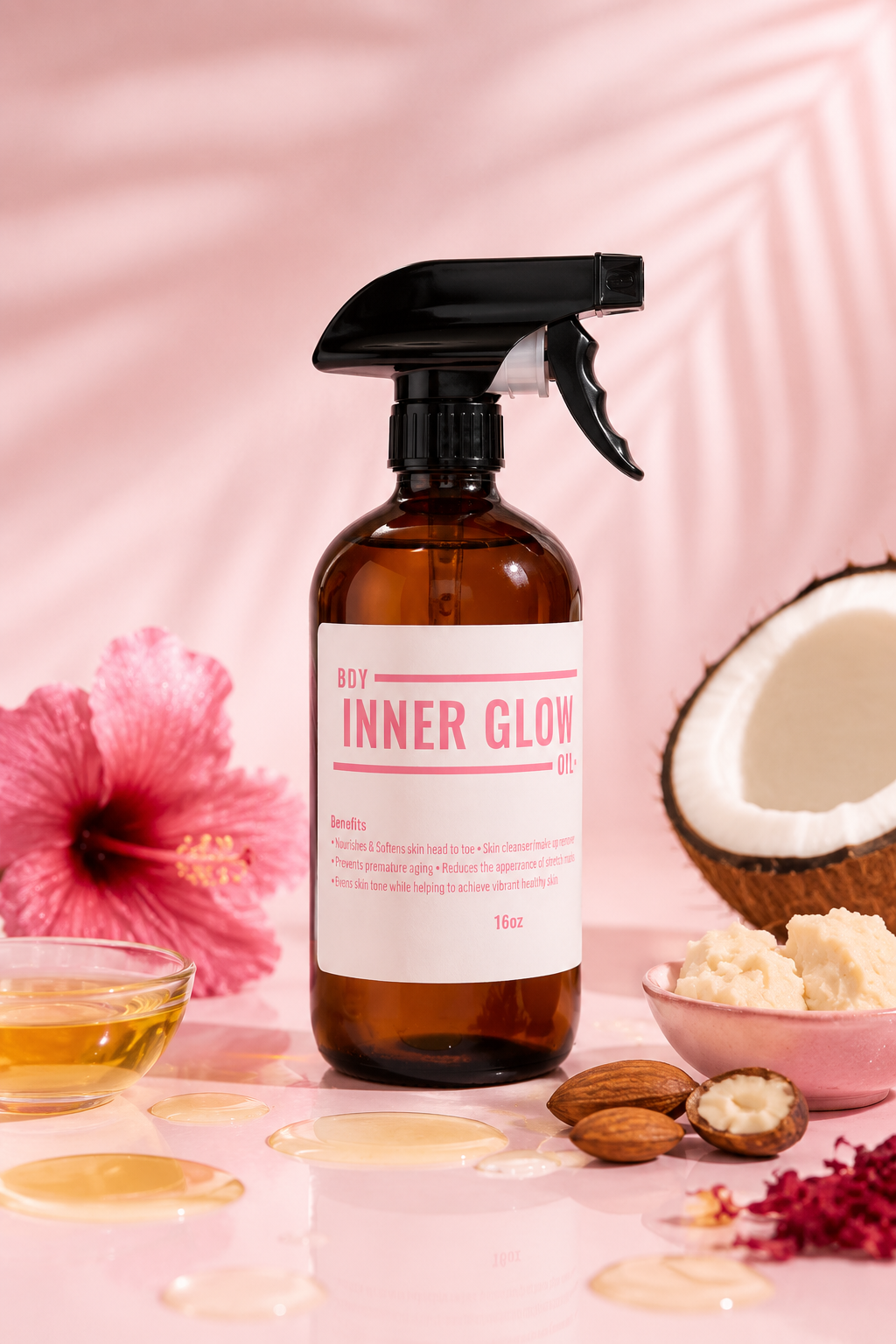 Signature BDY Oil 16oz | Organic Body Oil for Scars