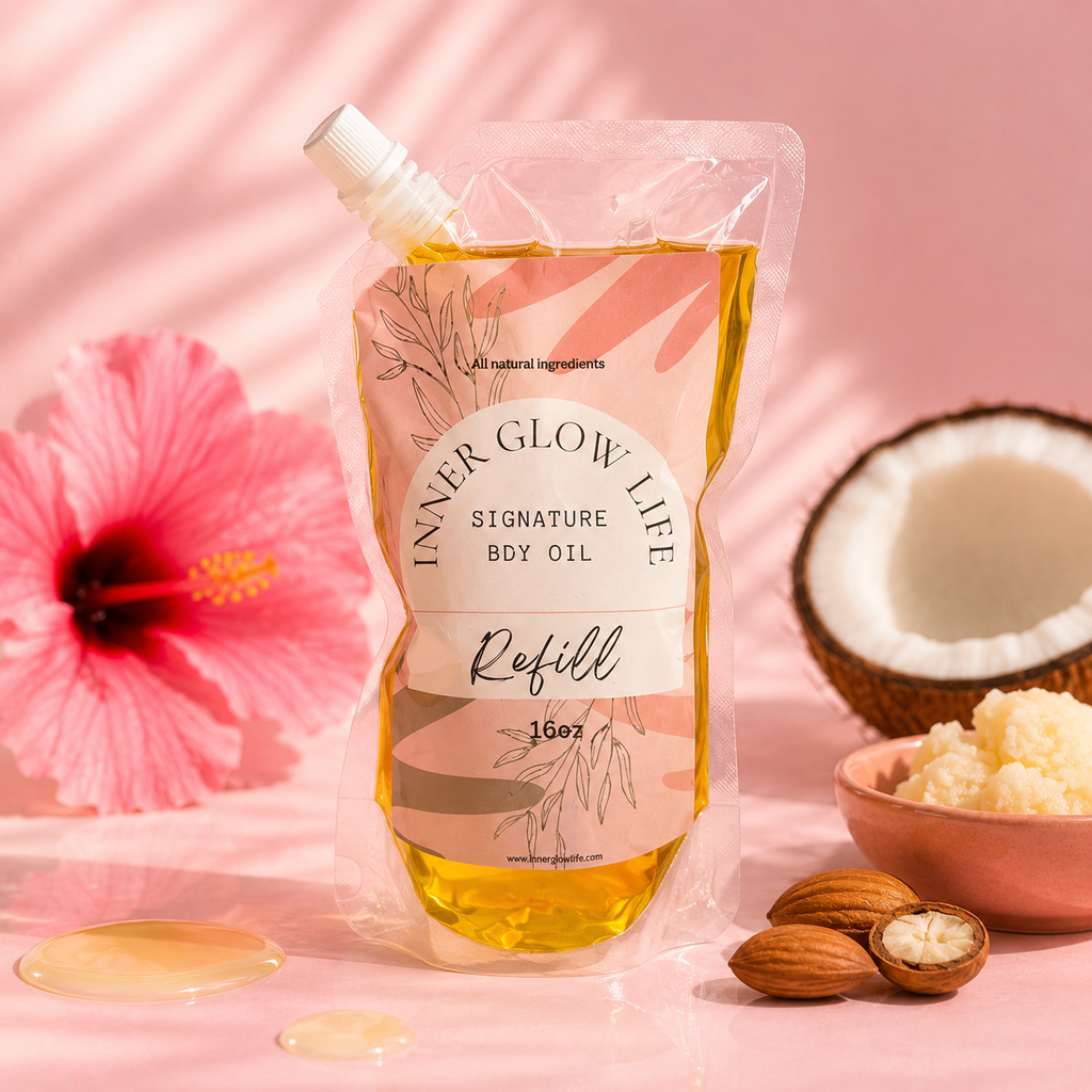 Signature BDY Oil 16oz Refill | Organic Glow & Scar Fading