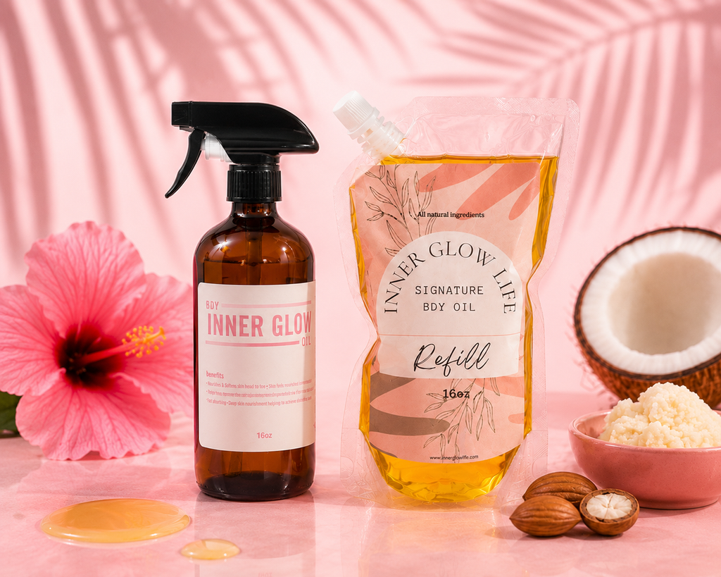 Signature BDY Oil 16oz Refill | Organic Glow & Scar Fading