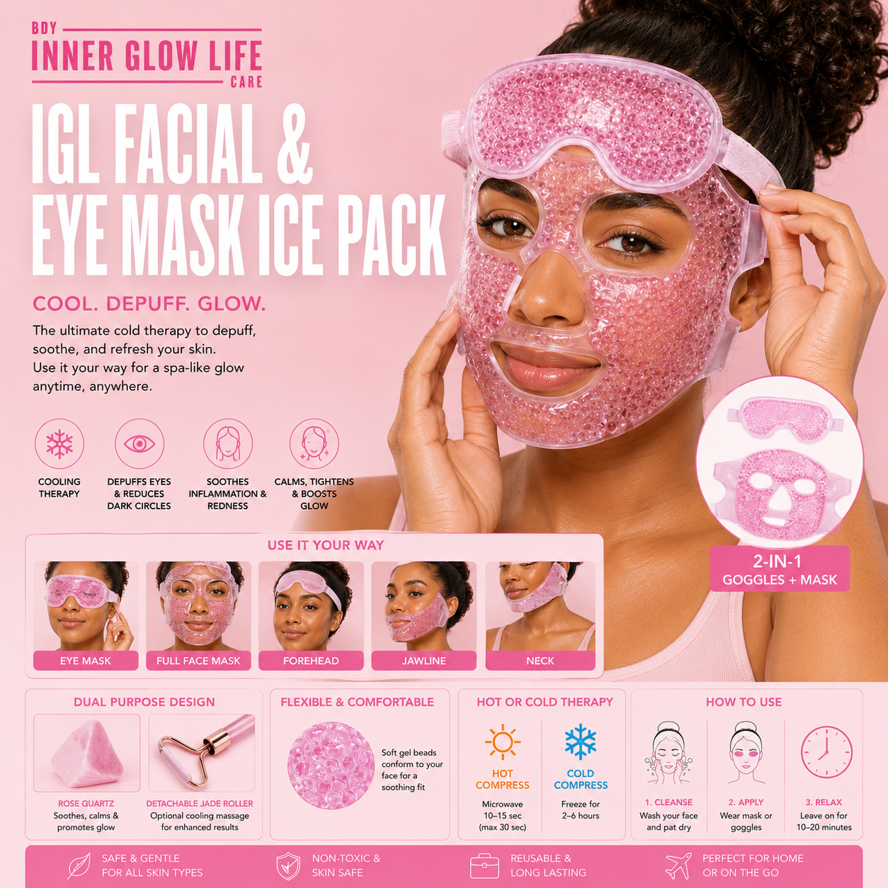 IGL Facial and Eye Mask Ice Pack