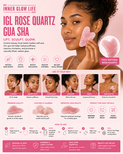 IGL Single Heart Gua Sha Massage Board for Face