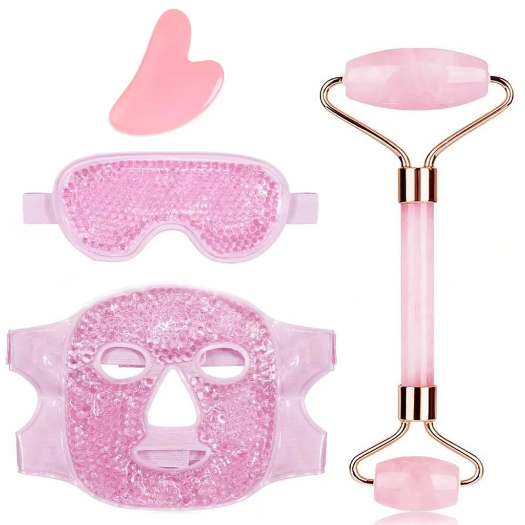 Full Face Cooling Reusable Ice Mask + Eye Mask Ice Pack