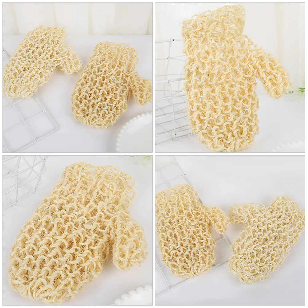 Natural Sisal Exfoliating Eco Friendly Bath Glove For Smooth Glowing Skin 1pc