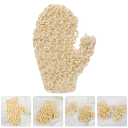 Inner Glow Life Natural Sisal Exfoliating Bath Gloves | Eco Friendly Body Scrub Mitts for Smooth Glowing Skin 1pc