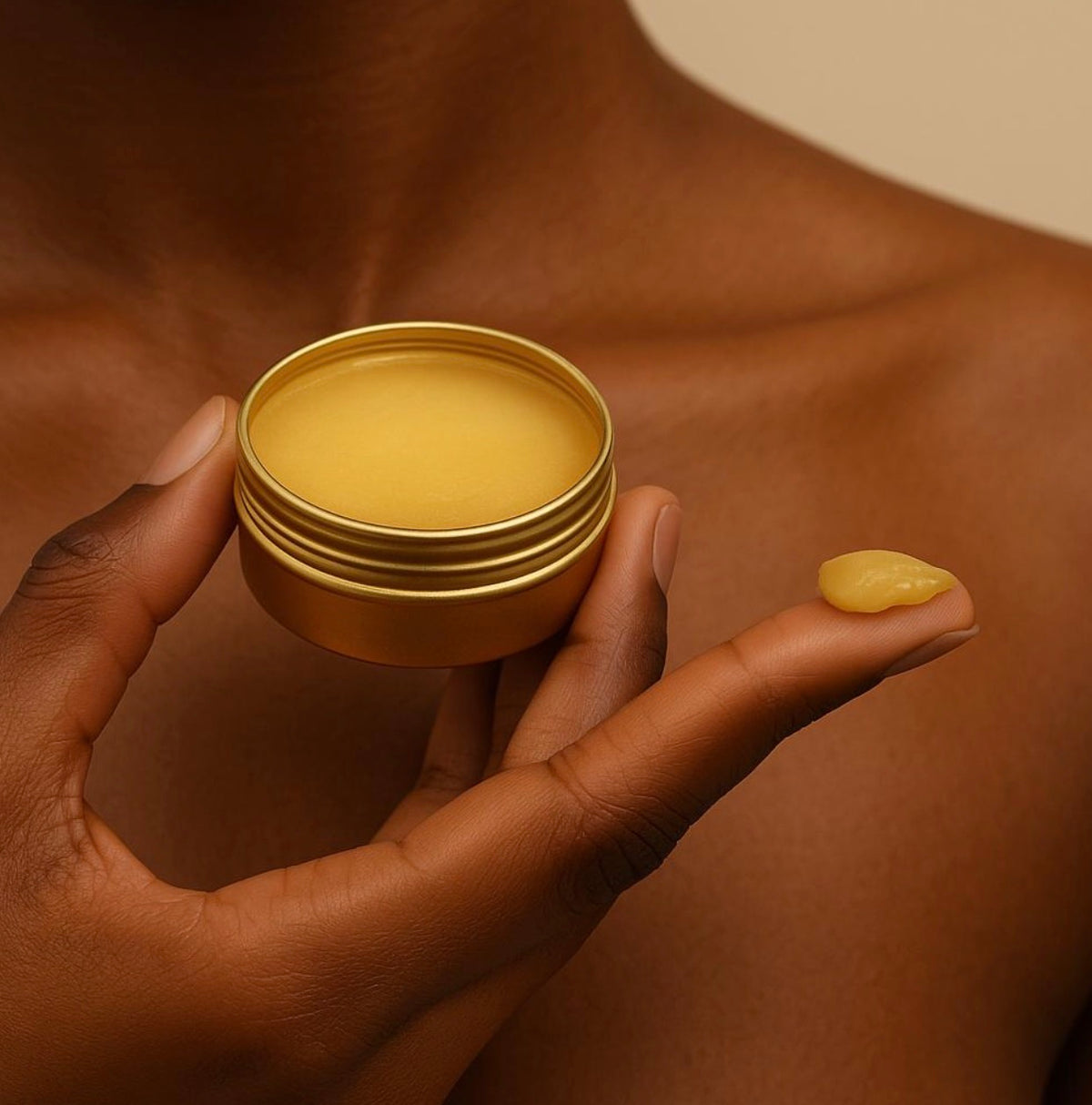 Inner Glow Life Shea Butter BDY Balm 0.5 oz pocket size gold tin with balm