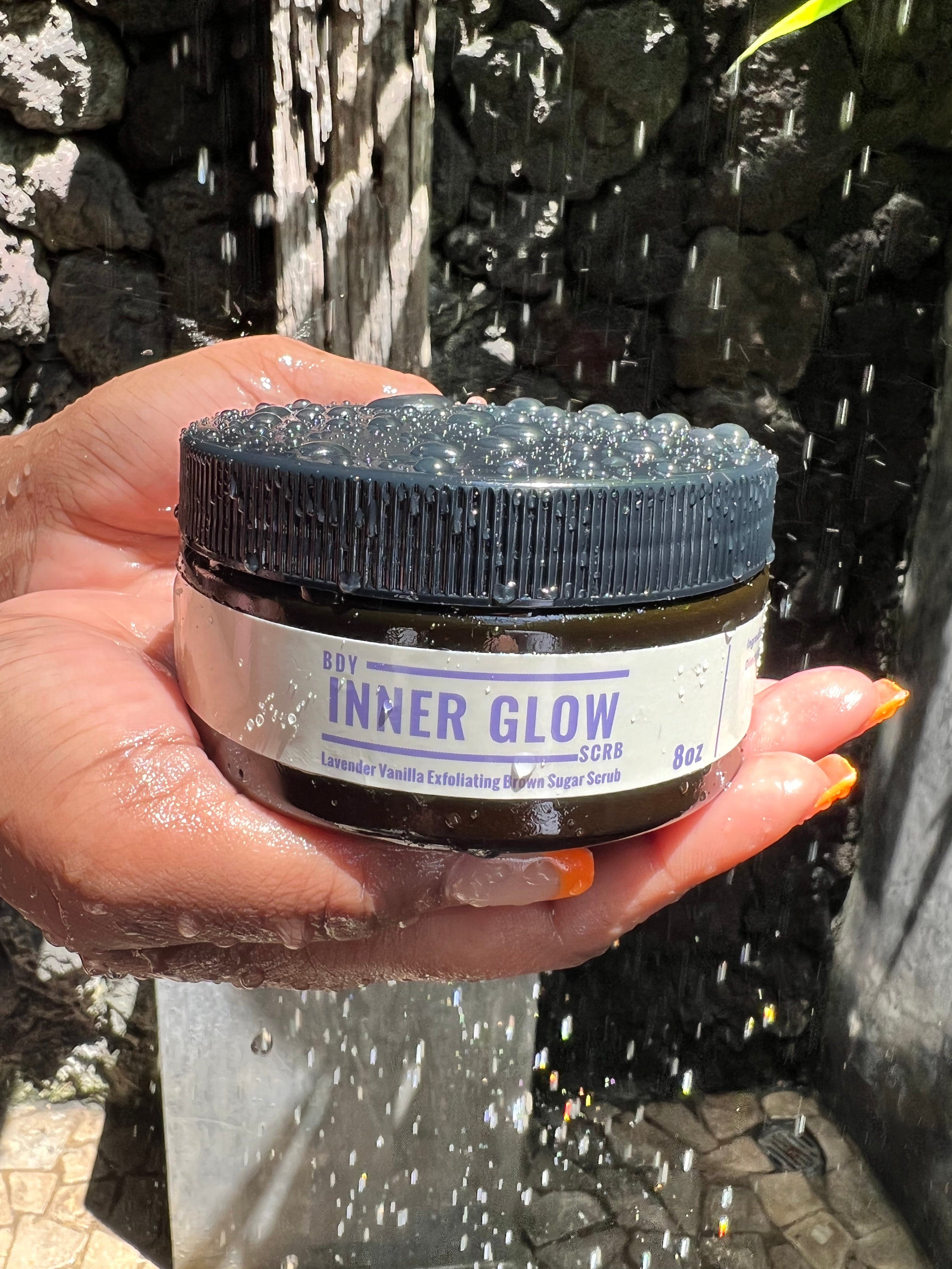 Inner Glow Lavender Vanilla Exfoliating Brown Sugar Scrub- 8oz.