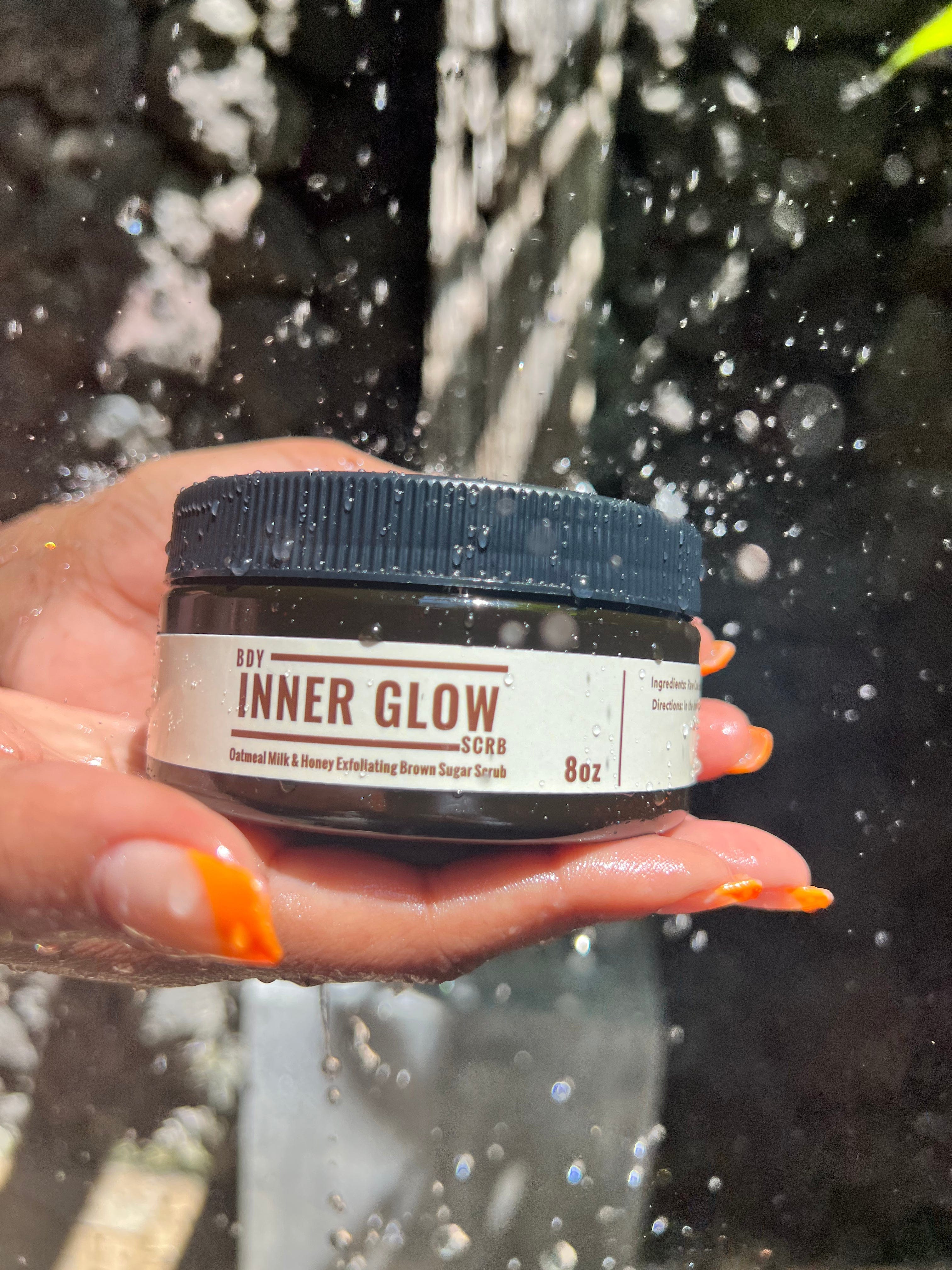 Inner Glow Life Oatmeal, Milk + Honey Exfoliating Brown Sugar Scrub- 8oz.