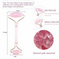 Inner Glow Slimming Face Massager Rose Quartz Roller/Natural Jade Facial Massage Roller + Face Massager Lifting Tool.